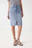 Faith Push In Denim Skirt 126687 - Blue