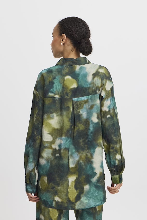 Ibine Print Shirt - Birch Blur