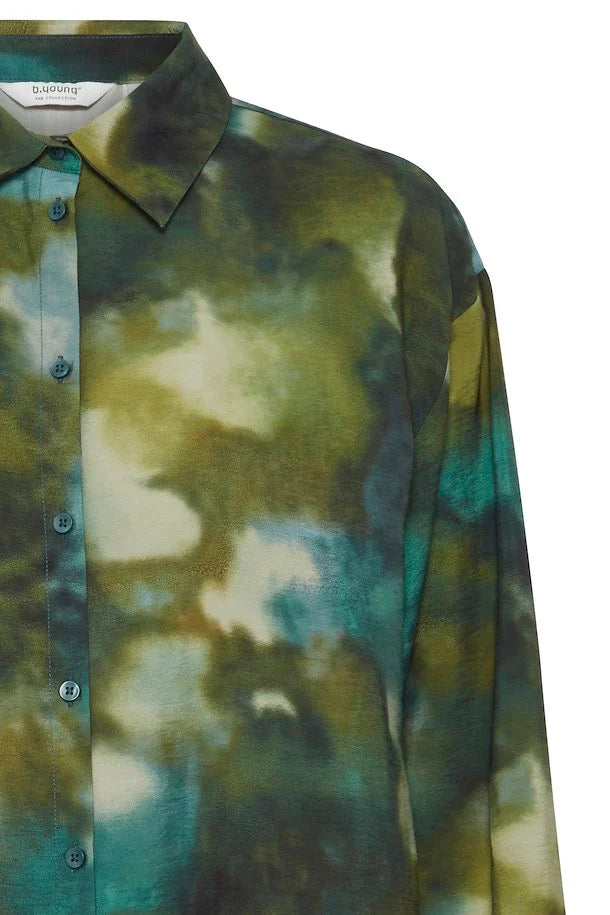 Ibine Print Shirt - Birch Blur