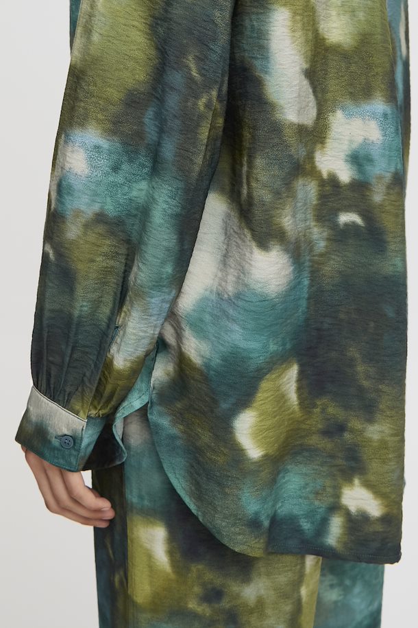 Ibine Print Shirt - Birch Blur