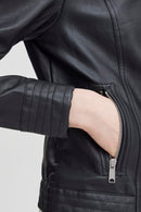 Acom Faux Leather Jacket - Black