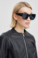 Acom Faux Leather Jacket - Black