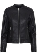 Acom Faux Leather Jacket - Black