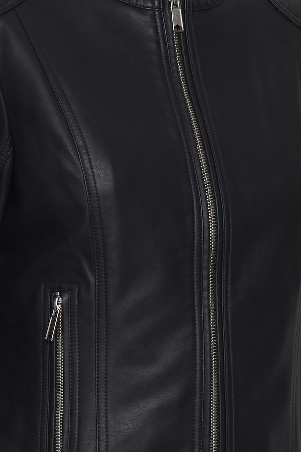 Acom Faux Leather Jacket - Black