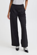 Rizetta Wide Leg Trouser - Black