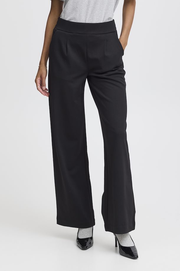 Rizetta Wide Leg Trouser - Black