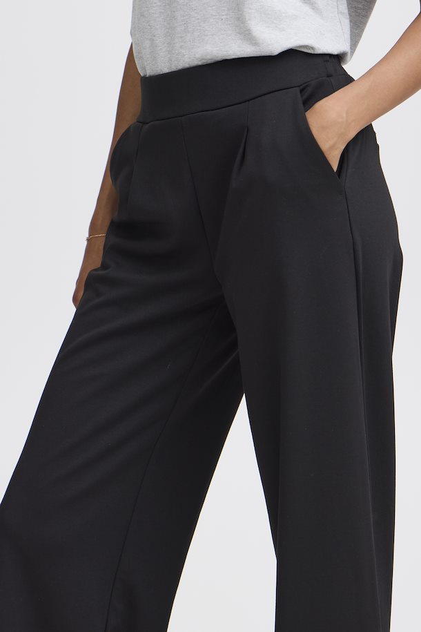 Rizetta Wide Leg Trouser - Black
