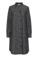Fiola A Line Denim Dress - Black Wash