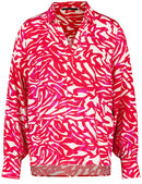 At The Riviera Print Blouse - Digital Red Print