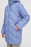Bomina 6 Long Padded Jacket - Blue Horizon