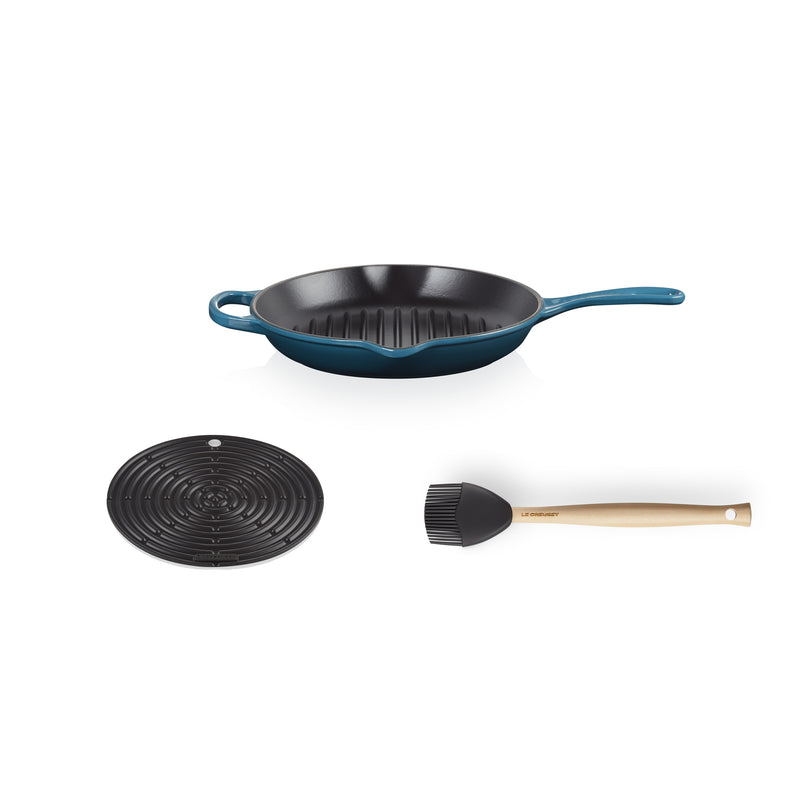 Cast Iron & Silicone Set - Deep Teal