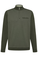 1/4 Zip 2 Tone Jumper - Moss