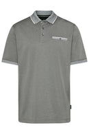 Contrast Collar Polo Shirt - Grey
