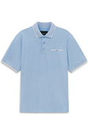 Tipped Short Sleeve Polo Shirt - Light Blue