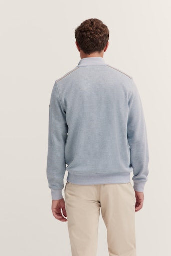 Troyer Zip Sweatshirt - Light Blue