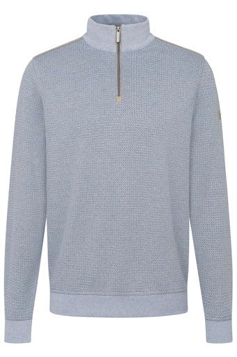 Troyer Zip Sweatshirt - Light Blue