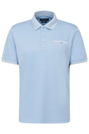 Short Sleeve Polo Shirt - Blue/grey