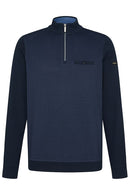 1/4 Zip 2 Tone Jumper - Navy Blue