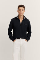Troyer Zip Sweatshirt - Navy