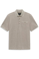 Tipped Short Sleeve Polo Shirt - Beige