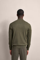 Troyer Zip Jumper - Olive