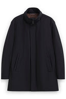 Poplin Coat - Navy