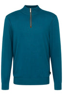 Troyer Zip Jumper - Petrol