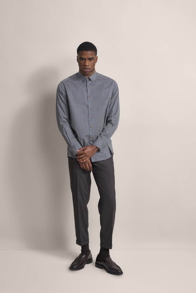 Casual Long Sleeve Shirt - Petrol