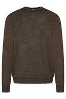 Plain Round Neck Jumper - Cognac