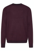 Plain Round Neck Jumper - Blackberry