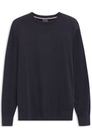 Plain Round Neck Jumper - Navy