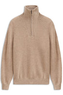 Troyer Zip Jumper - Beige