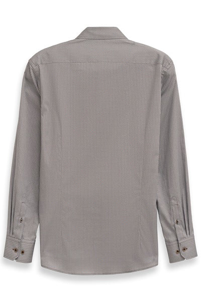 Casual Long Sleeve Shirt - Taupe