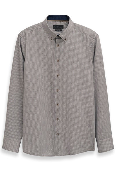 Casual Long Sleeve Shirt - Taupe