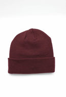 Plain Beanie - Burgundy