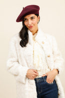Plain Beret - Burgundy