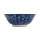 Red and Blue Arc Stoneware Ramen Bowl - 21cm