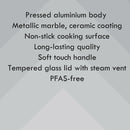 16cm Marble Ceramic Saucepan