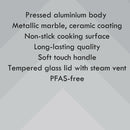 18cm Marble Ceramic Saucepan