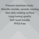 16cm Marble Ceramic Saucepan