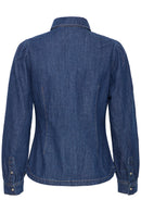 Luva Puff Shirt - Mid Blue Denim