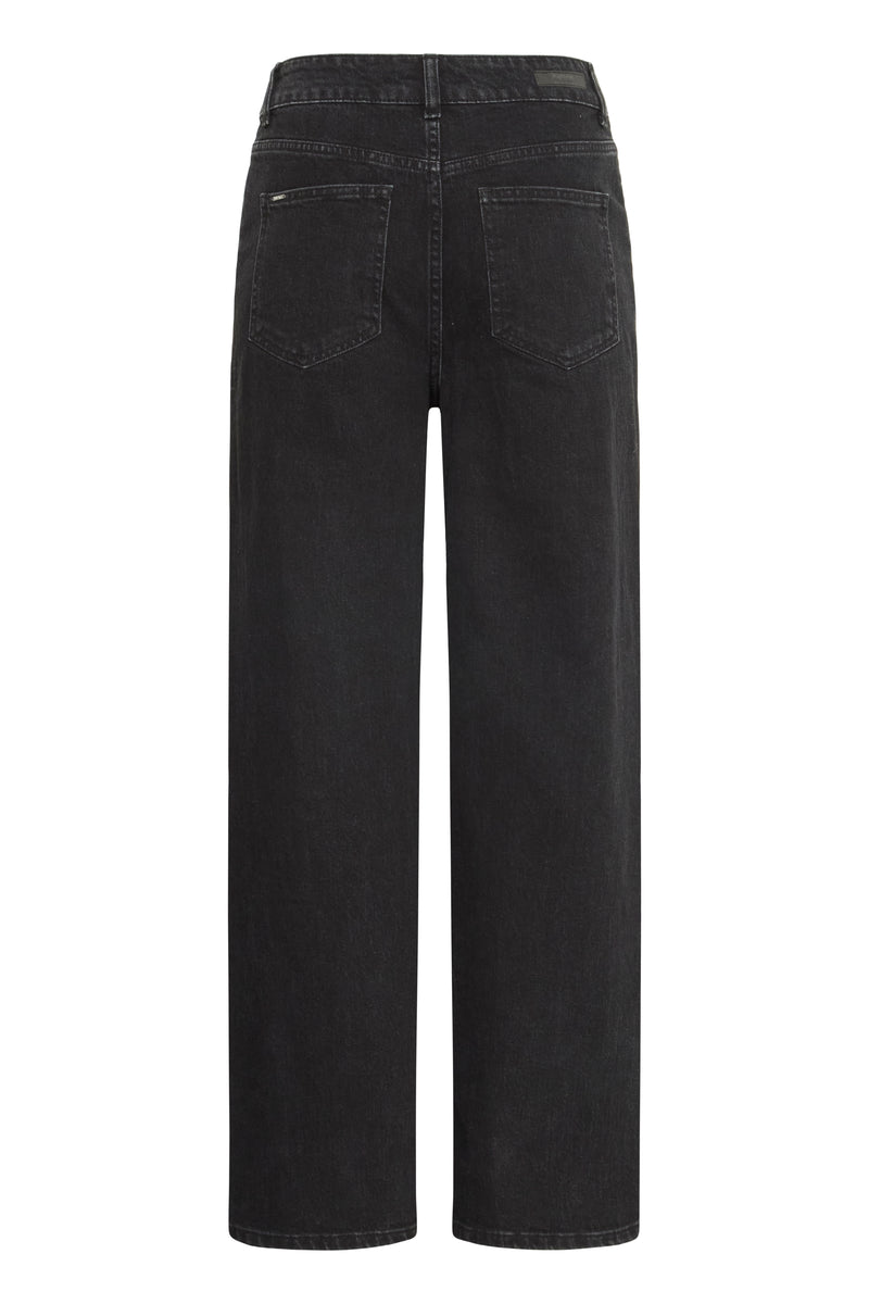 Lara Wide Jeans - Black Denim