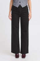 Lara Wide Jeans - Black Denim