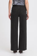Lara Wide Jeans - Black Denim