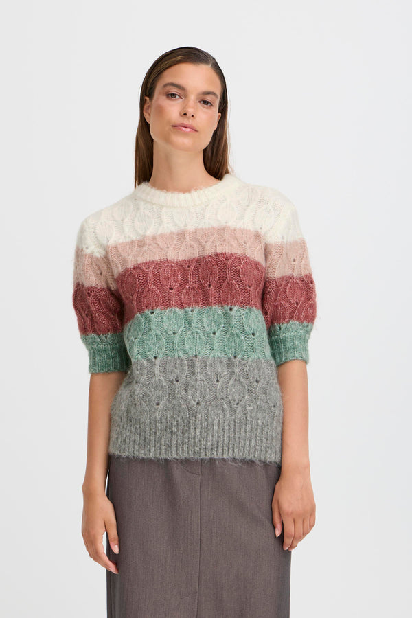 Omhu Short Sleeve Jumper - Roan Rouge Mix