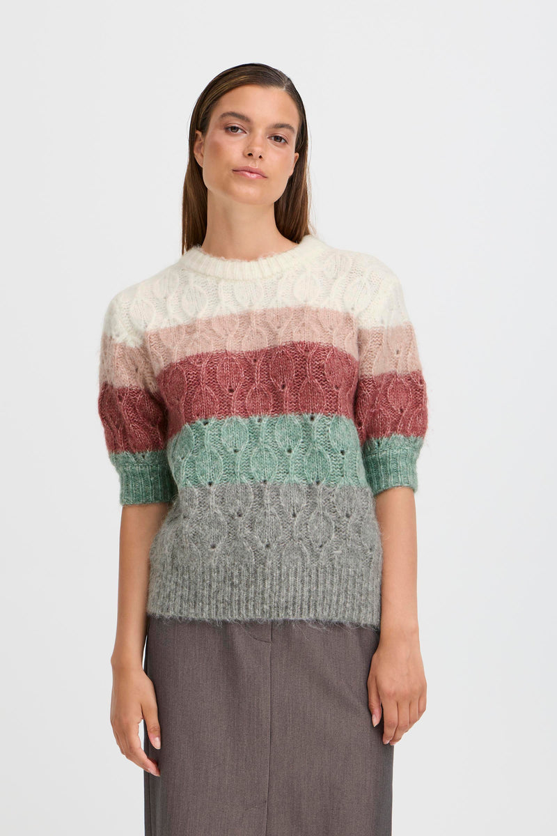 Omhu Short Sleeve Jumper - Roan Rouge Mix