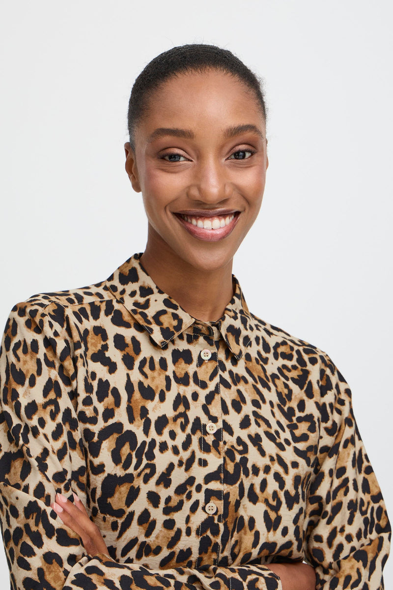 Ihamma Long Sleeve Shirt - Humus Leopord Mix