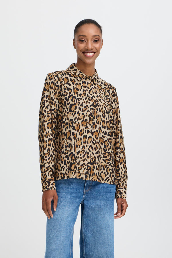 Ihamma Long Sleeve Shirt - Humus Leopord Mix