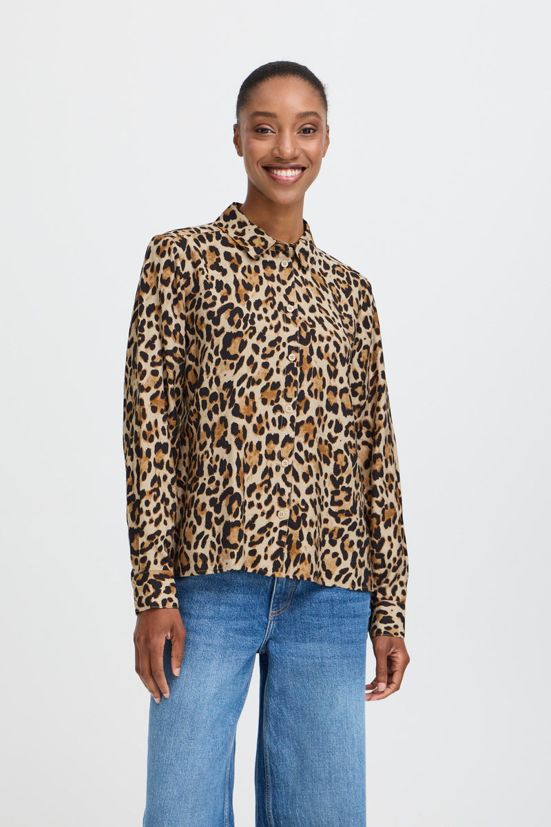 Ihamma Long Sleeve Shirt - Humus Leopord Mix