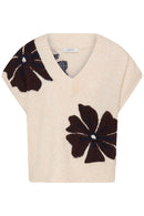 Omea V Neck Slipover - Fig Melange Flower
